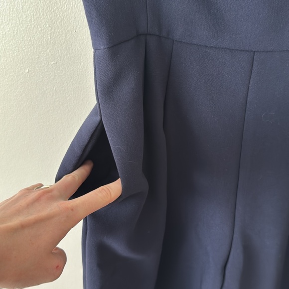 Gal Meets Glam 0P Nicole Navy Blue Sweetheart Jumpsuit - Picture 7 of 11